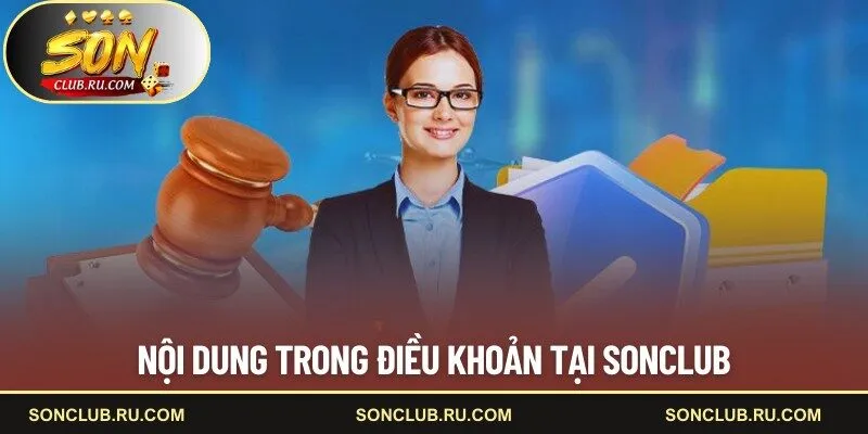 Nội dung trong điều khoản sử dụng tại SONCLUB